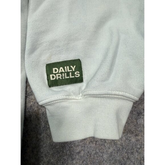 Daily Drills Oversized Crew Size XS/S Sweatshirt Terry Faded Green Blue - Picture 5 of 12